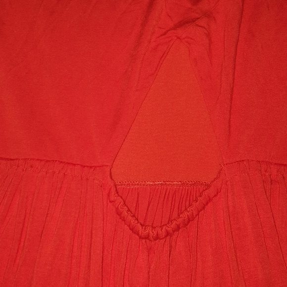 LOFT ORANGE SUNDRESS OPEN TEARDROP BACK NEW - Picture 5 of 7